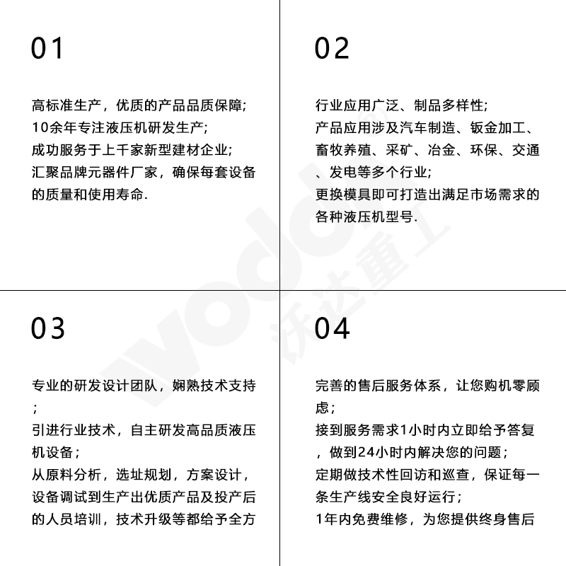 眾多企業(yè)選擇沃達重工的4大理由 眾多企業(yè)選擇沃達重工的4大理由
