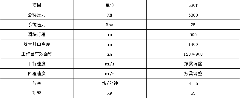 630噸鹽磚機(jī)參數(shù) 630噸鹽磚機(jī)參數(shù)