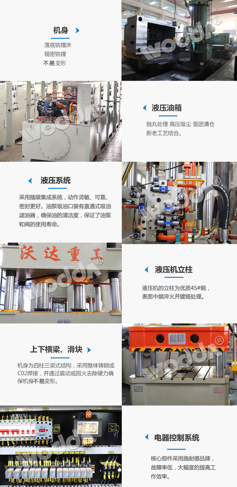 630噸四柱拉伸液壓機細節 630噸四柱拉伸液壓機細節